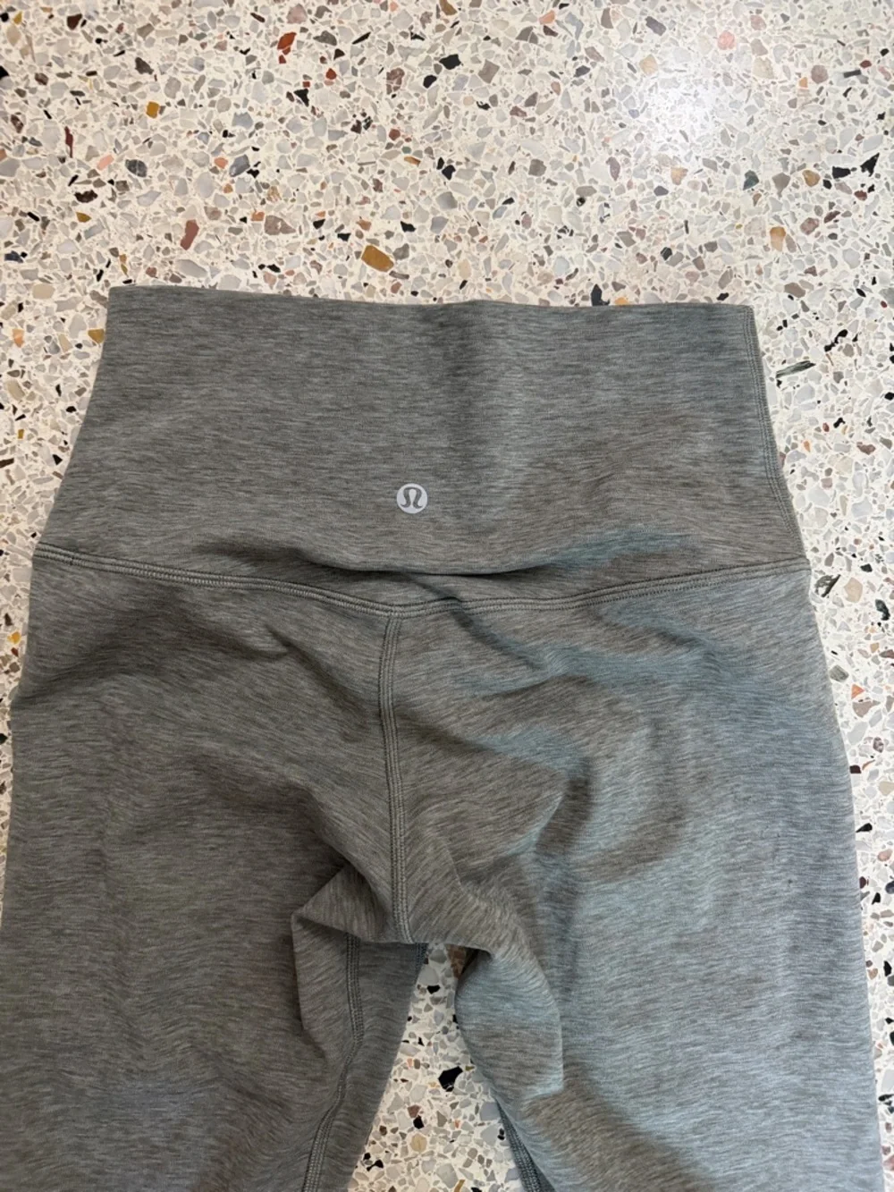 Lululemon align high rise pants 25” Heathered gray grey sage 4 leggings